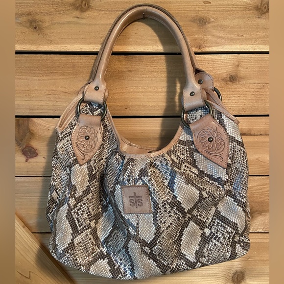 STS Ranchwear Tan and Cream Hobo Bag - Picture 7 of 16